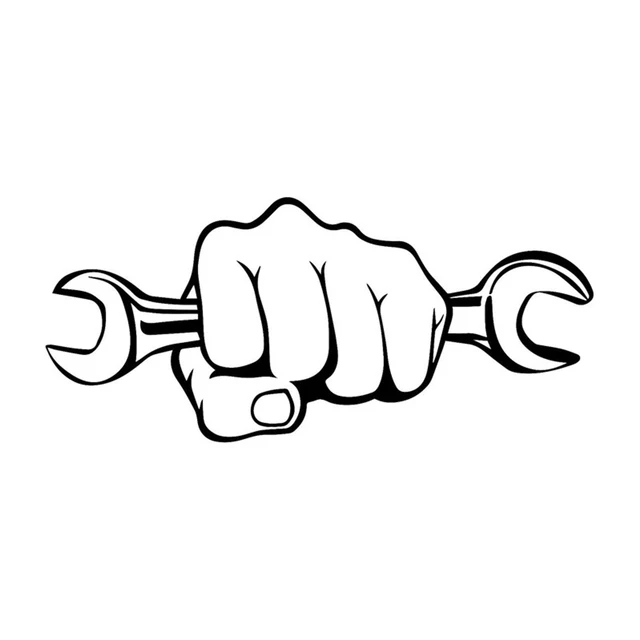 17 7 7 9cm Wrench Hand Personalized Car Stickers Mechanic Holding Window Cartoon Vinyl Decal Accessories Car Sticker Car Styling Car Styling Car Stickersticker Car Aliexpress