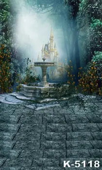 

Photography Backdrops Forest 5*7FT Computer-Printing Brick Flooring Backgrounds Castle Photo Studios For Wedding/Couples
