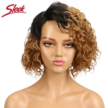 Гладкие бразильские кудрявые человеческие волосы парики для черных женщин модные части парик шнурка цвет T1b/27 T1b/красный Perruque Cheveux humaine парик