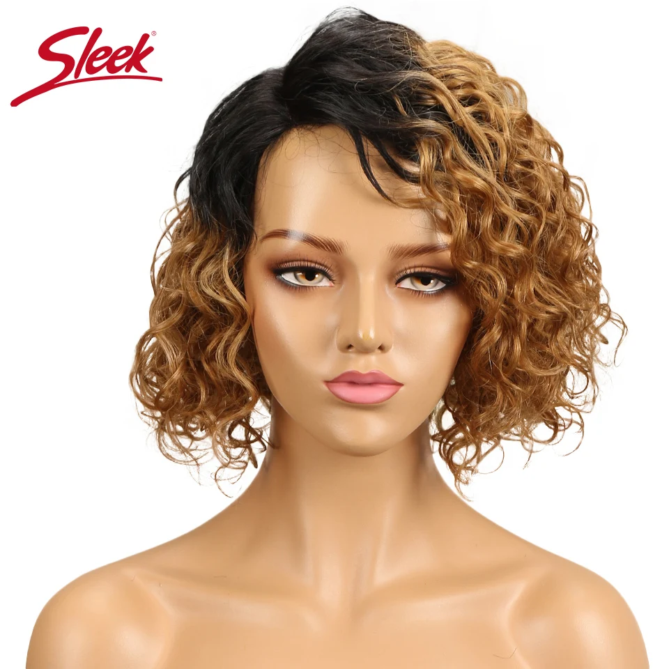 Sleek Brazlilian Curly Human Hair Wigs For Black Women Fashion Part Lace Wig Color T1b/27 T1b/Red Perruque Cheveux Humain Wig Sleek Brazlilian Curly Human Hair Wigs For Black Women Fashion Part Lace Wig Color T1b/27 T1b/Red Perruque Cheveux Humain Wig