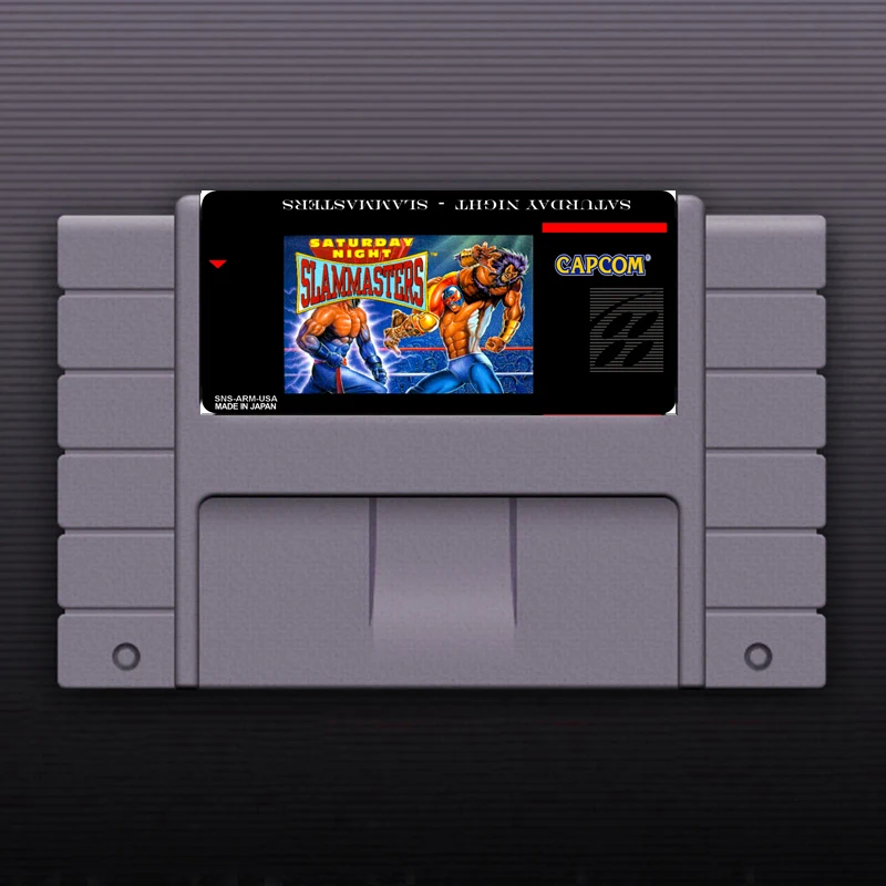 

Saturday Night Slammasters 16 Bit Big Gray Game Card For NTSC Game Player
