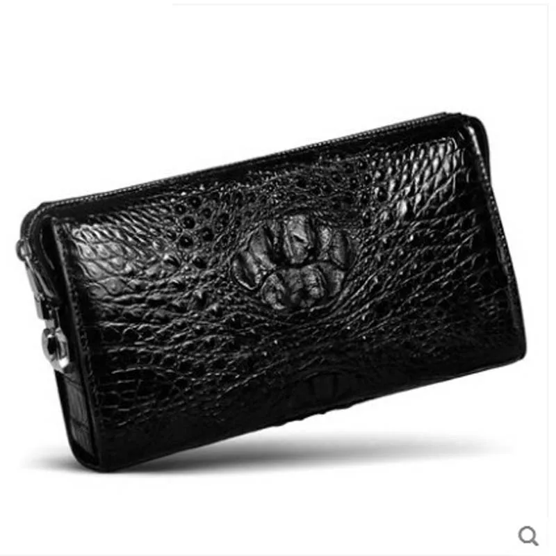

yuanyu New Alligator leather hand bag male leather imported alligator leather hand bag large-capacity wallet men clutch bag