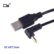 5v 2a dc 4.0mm x 1.7mm tomada de alimentação usb macho a 4.0*1.7mm/dc 4017 carregador cabo de alimentação jack 4.0x1.7mm 100cm 2m