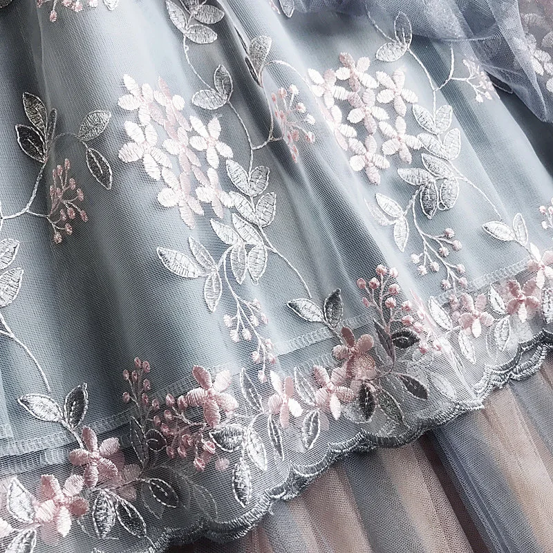 Модная женская фатиновая юбка, свадебные юбки-пачки для подружки невесты, Корейская юбка феи с высокой талией и цветочной вышивкой, Jupe Saias Faldas