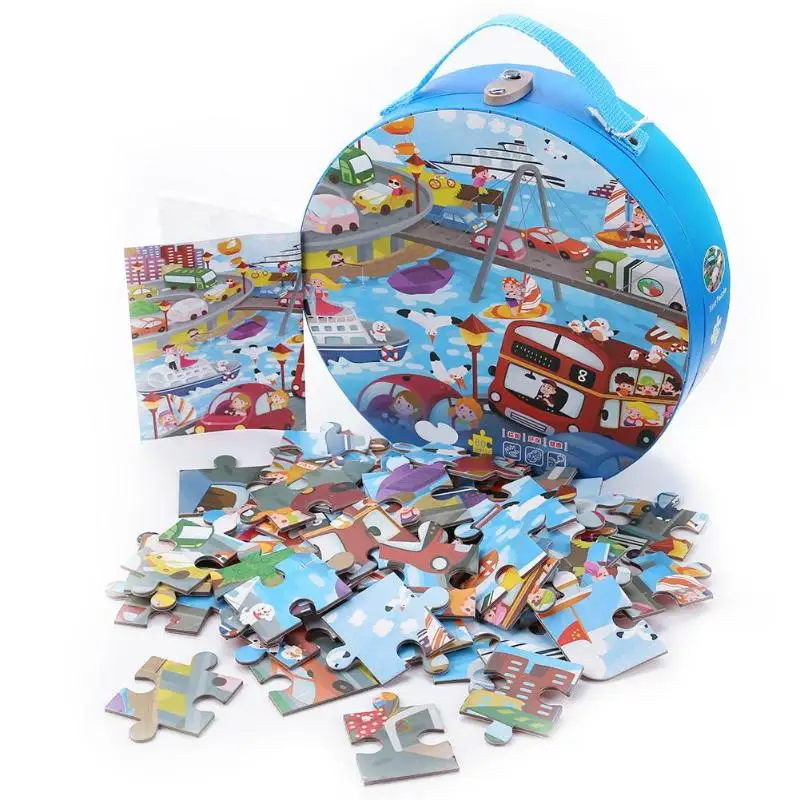 Маленькие Пазлы набор игрушек дети деревянные головоломки детские развивающие игрушки подарки бумага мультфильм животное интеллект