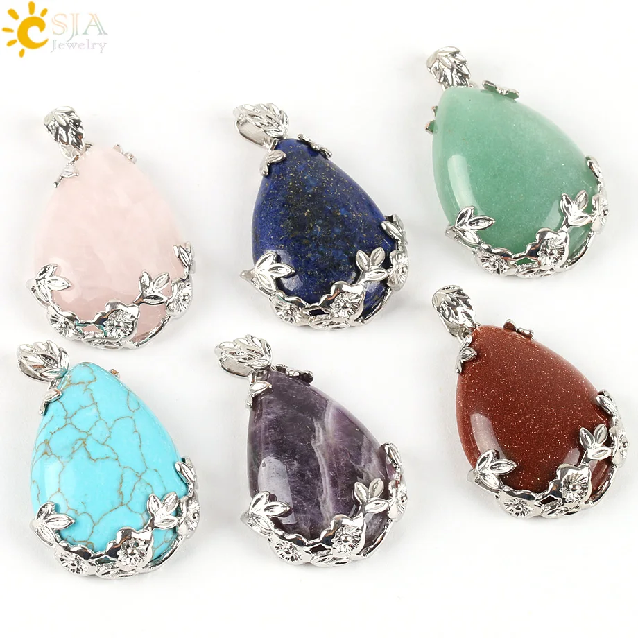 CSJA Jewelry Shopping Online Women Natural Pink Quartz
