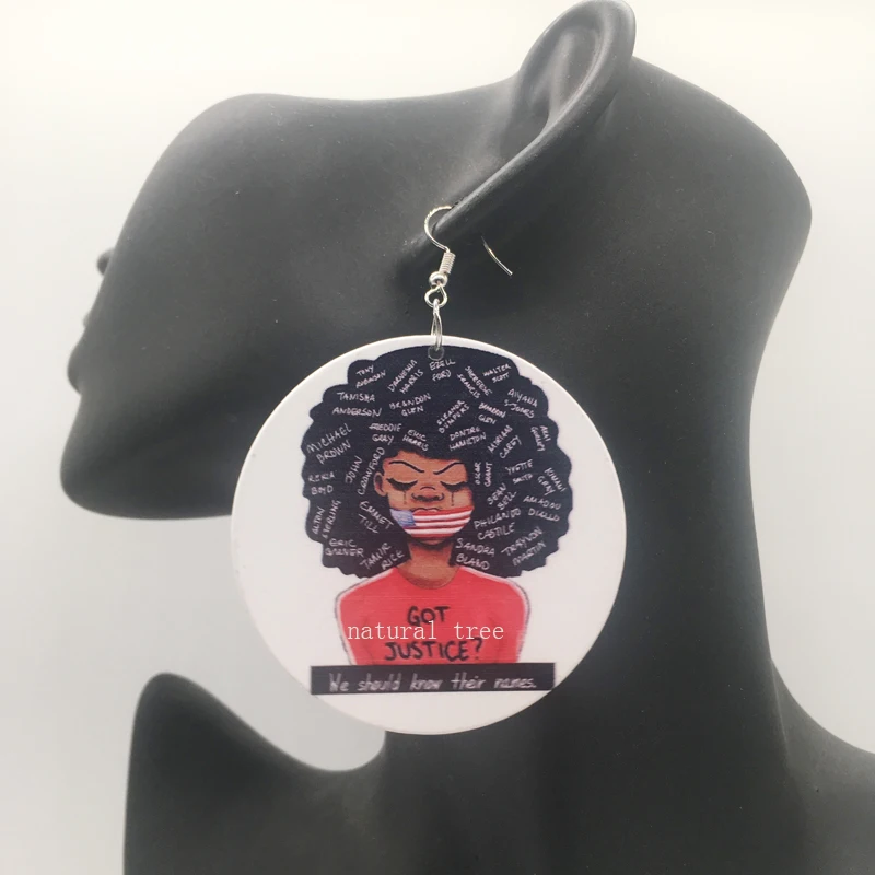 

Free Shipping!got Justice Wooden Earrings