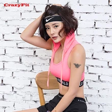 CrazyFit Йога футболка женский спортивный бюстгальтер, Короткие топы майка фитнес-зал без рукавов дышащая хлопковая одежда рубашка
