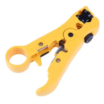 

Round mouth Multifunction Coaxial Cable Stripper Clamp Crimping Plier for RG69/6/11/7 Telephone Flat Wire Line Network Tools