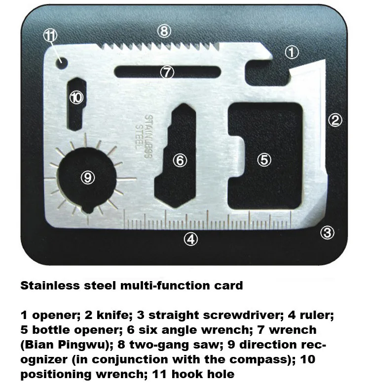 stainless steel card
