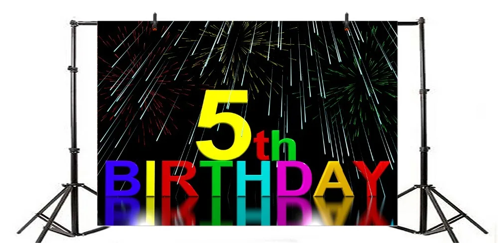 Laeacco Meteor Shower 5th Birthday Baby Child Photography Background Customized Photographic Backdrops For Photo Studio Laeacco Meteor Shower 5th Birthday Baby Child Photography Background Customized Photographic Backdrops For Photo Studio
