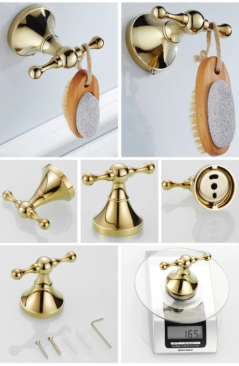 robe hook gold luxury
