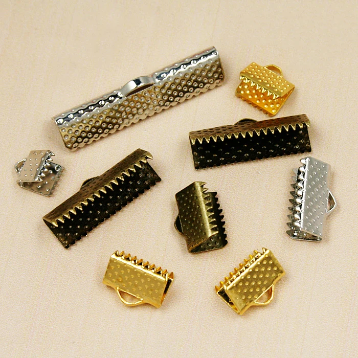 

NEW 6 8 10 12 15pcs Commonly DIY Bracelet fixed and link accessories Ribbon rope end fixed clamping buckle Set Fashion jewelry