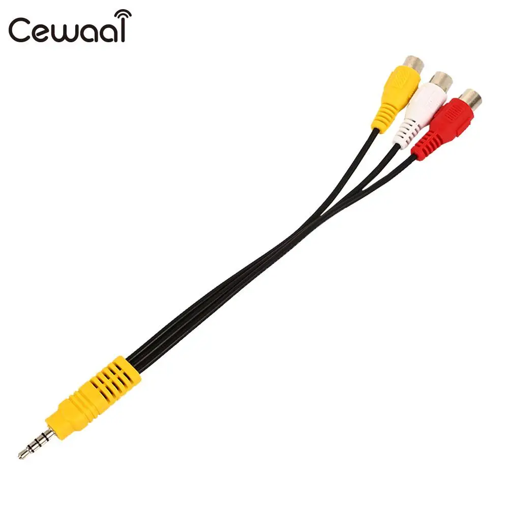 

AV Adapter Cord 3.5mm To 3RCA Speaker Creative AV Adapter Cable LCD Projector Male To Female AV Adapter Line 21.5cm