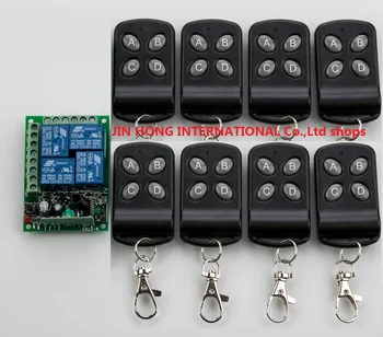 

DC12V 4 CH RF Wireless Remote Control System / Radio Switch Transmitter/Receiver Momentary Toggle Latched & 8 x Transmitter