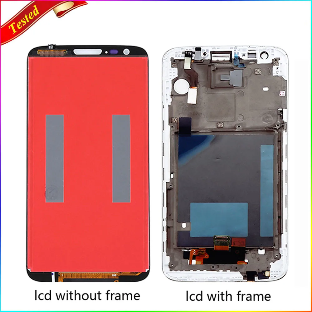 

For LG Optimus G2 VS980 LCD Display Touch Screen Digitizer Assembly+ Bezel Frame with "Verizon" Replacements