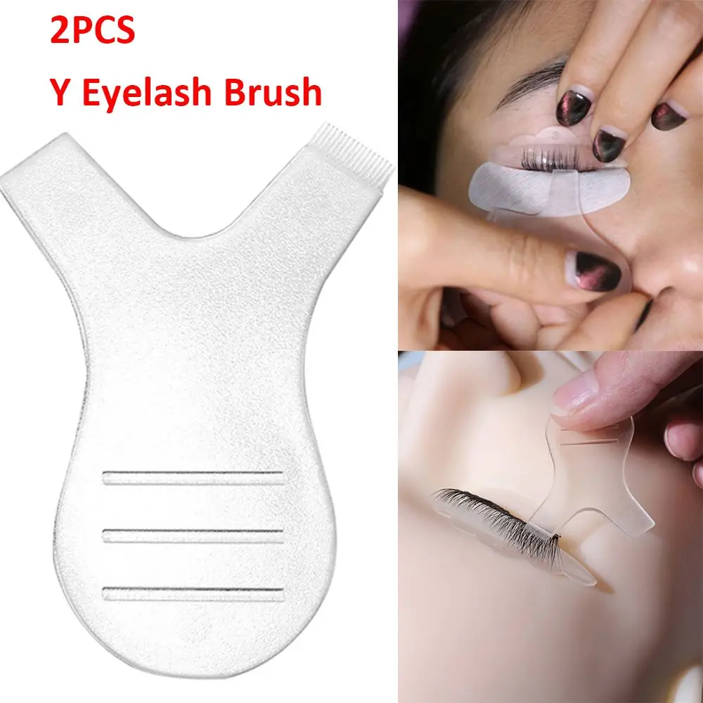

2 Pcs/Set Eyelash Comb Curler Transparent Mascara Applicator Makeup Eyebrow Brush Eyelash Grafting Brush Eyes Makeup Tool