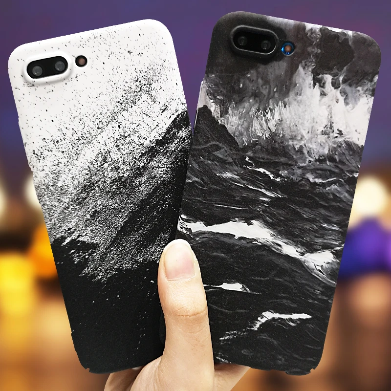 

Simple abstract black and white limestone powder phone case For Huawei HONOR V20 , P20 PRO , HONOR 10 , P20 case cover
