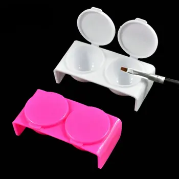 

10Pcs/Set Professional 2 Hole Nail Art Brush Wash Bowl Double Nail Polish Blender Cups Manicure Accessories Washing Cup