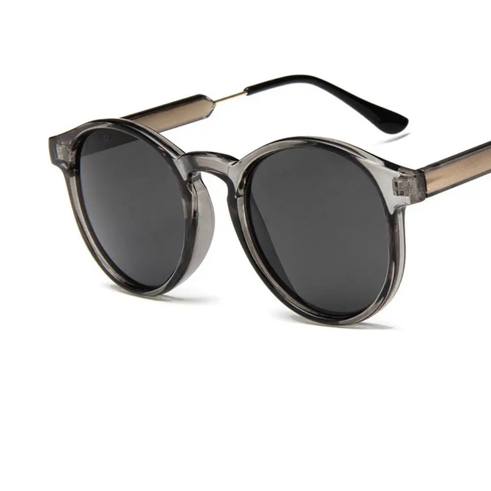 Ретро Круглые Солнцезащитные очки для женщин и мужчин фирменный дизайн прозрачные женские уличные стильные солнцезащитные очки Oculos De Sol Feminino круглые очки - Цвет линз: C2