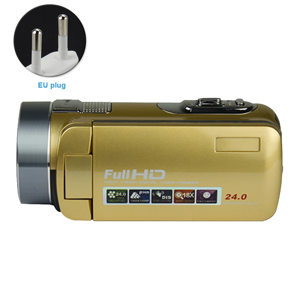 

Recorder 24 Million Pixels Camera Video Camcorder Digital 16X Zoom With Plug Portable Handheld HD 1080P Durable Infrared