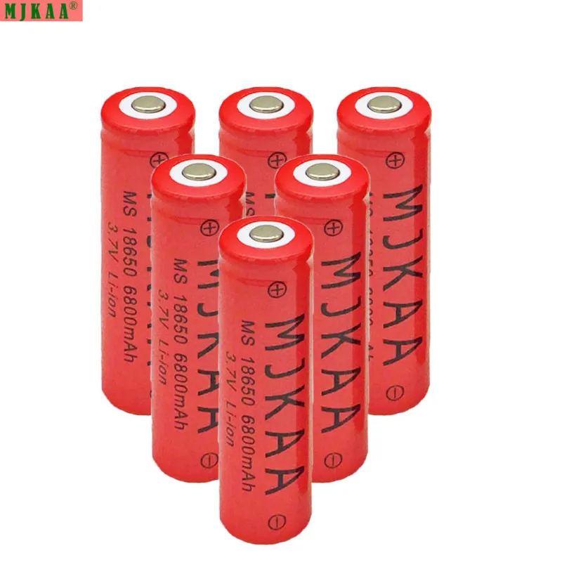 

4PCS MJKAA 3.7V 18650 Rechargeable Lithium Battery 6800mAH Rechargeable Battery
