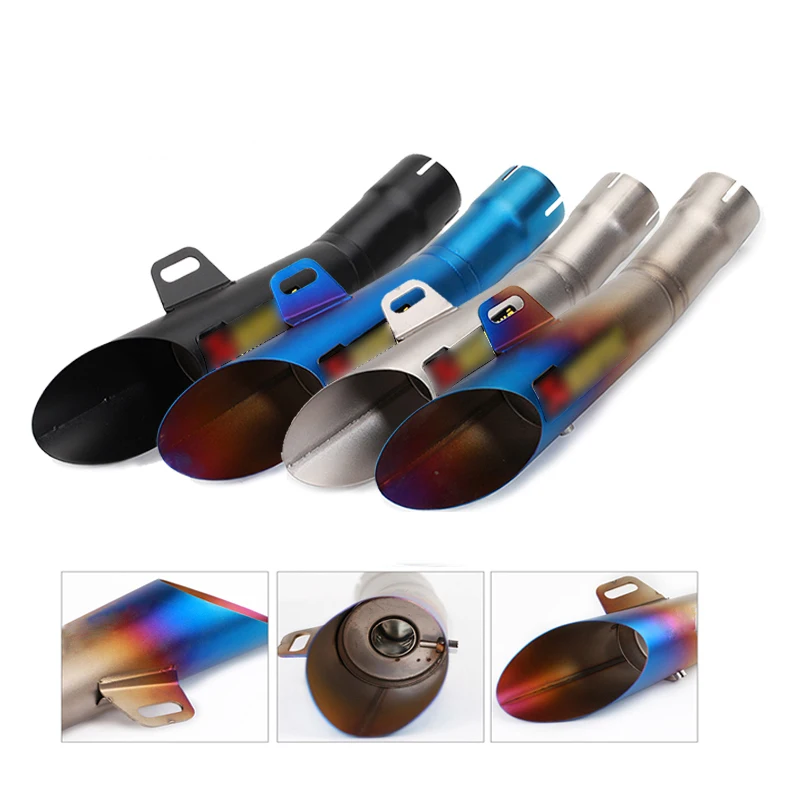 

52mm Universal Modified Akrapovic Motorcycle Exhaust Pipe with Dirt Street Bike Scooter Tail pipe for Yamaha R6YZF-R6NK400