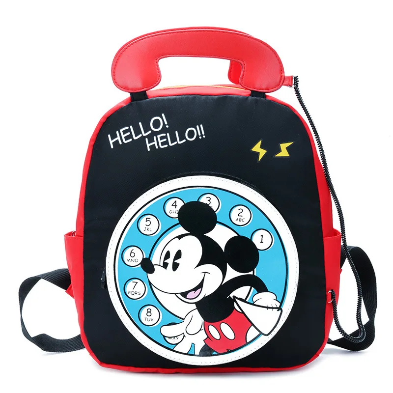 

Disney Mickey Mouse Cute Cartoon Backpack Parent-child Fashion Backpack Handbag Nylon 3-6 Years old girl women bag for school