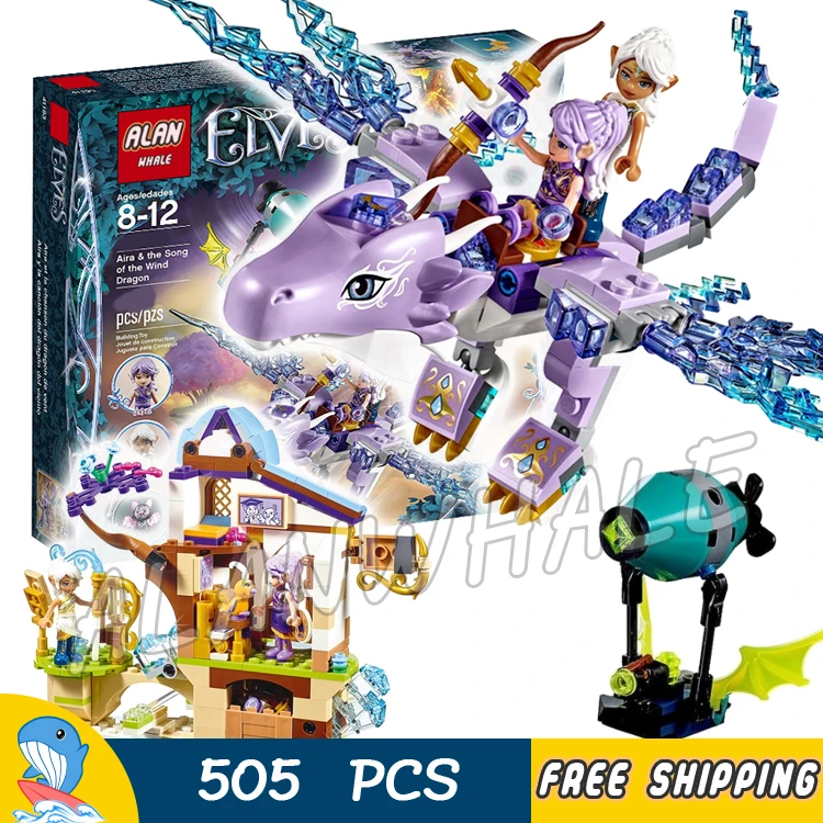

505pcs Elves Aira & the Song of the Wind Dragon 30017 Figure Building Blocks Princess Children Toys Compatible with Lago