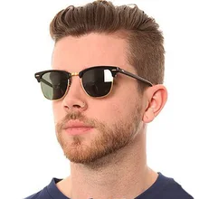 Gafas De Sol clásicas sin montura Gafas De Sol polarizadas cuadradas 2020 Gafas De Sol para hombres Gafas De Sol UV400 Retro