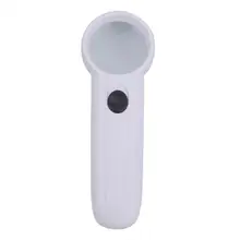 Handheld 15X Magnifier 2-LED Light Jewelry Magnifying Glass ABS Plastic Book Reading Loupe Portable Tool