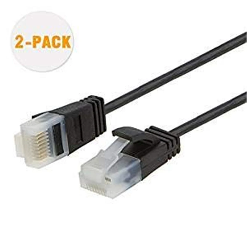 2 Pack UTP 10 гигабит 500 МГц ультра тонкий Cat6a Ethernet Патч Кабель высокоскоростной RJ45 LAN