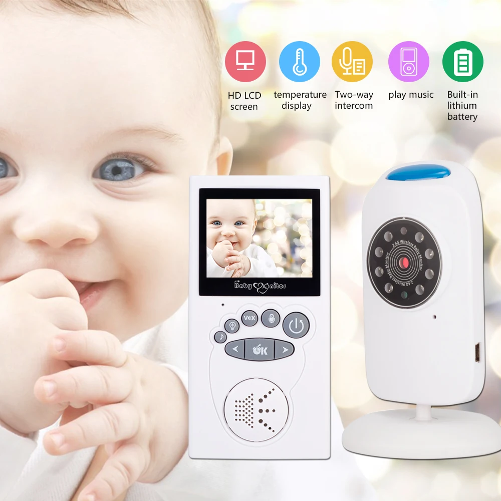 Shujin Baby 2 4 дюймов ГГц беспроводной детский вечерний Светодиодный контроль