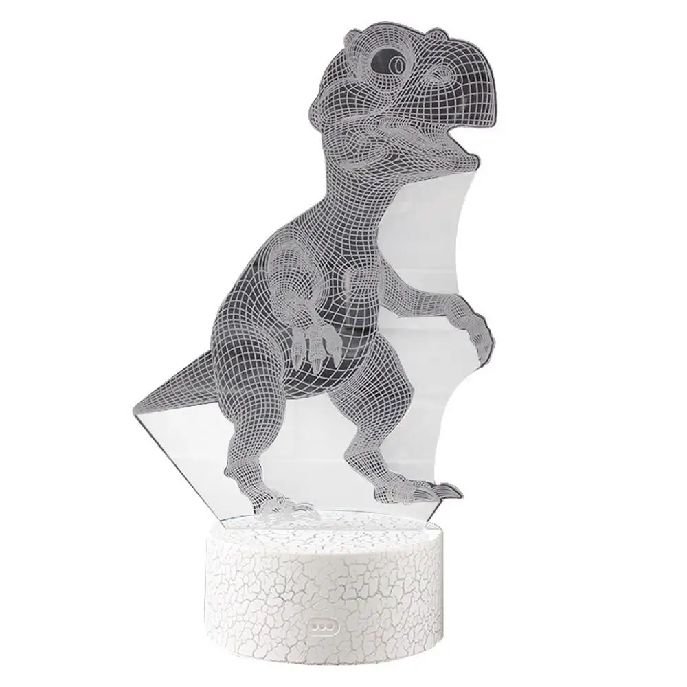 

3D Dinosaur 7 Color USB Night Light Led Lamp Table Desk Kids Xmas Gift New Children's toy light 3d night light unicorn Cartoon