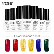 ROSALIND гель 1 S 7 мл Алмазный гель лак для ногтей Набор для маникюра УФ светодиодный гель лак полировка Топ дизайн ногтей вымачивать праймер