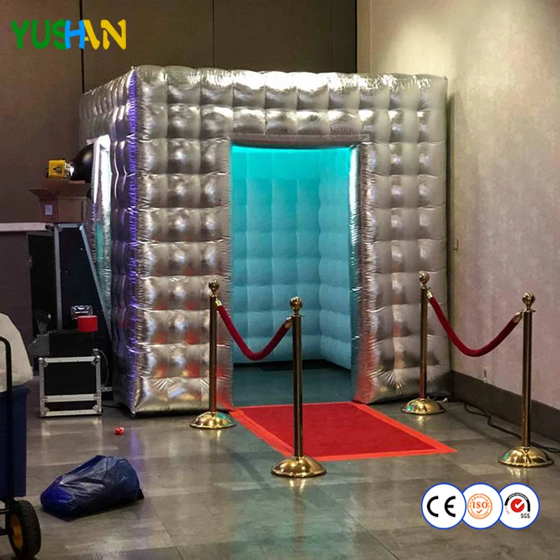 Silver cube booth