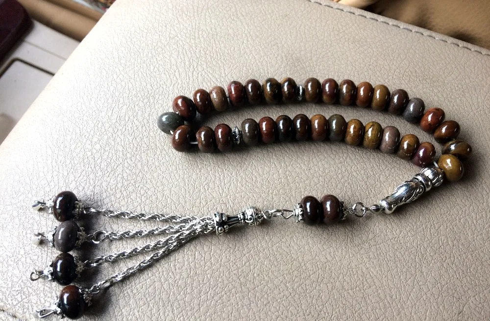 Free shipping Naturalsemi precious stone 33 Prayer beads Rosary muslim