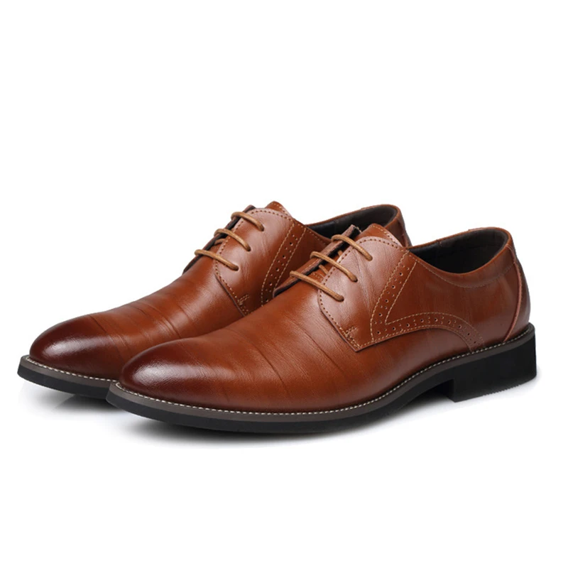 Jnngrior bleu Travail Quatre 48 Mâle Cuir Mens 37 marron Taille Pointu Appartements De jaune D'affaires Chaussures Luxe Hommes Noir Bout Saisons En Mode Robe 1a1qFxr