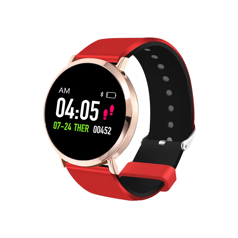 Женский модный умный Браслет, водонепроницаемый, пульсометр, кровяное давление, фитнес, счетчик шагов, трекер для Android IOS, PK Q8, умные часы - Цвет: gold watch