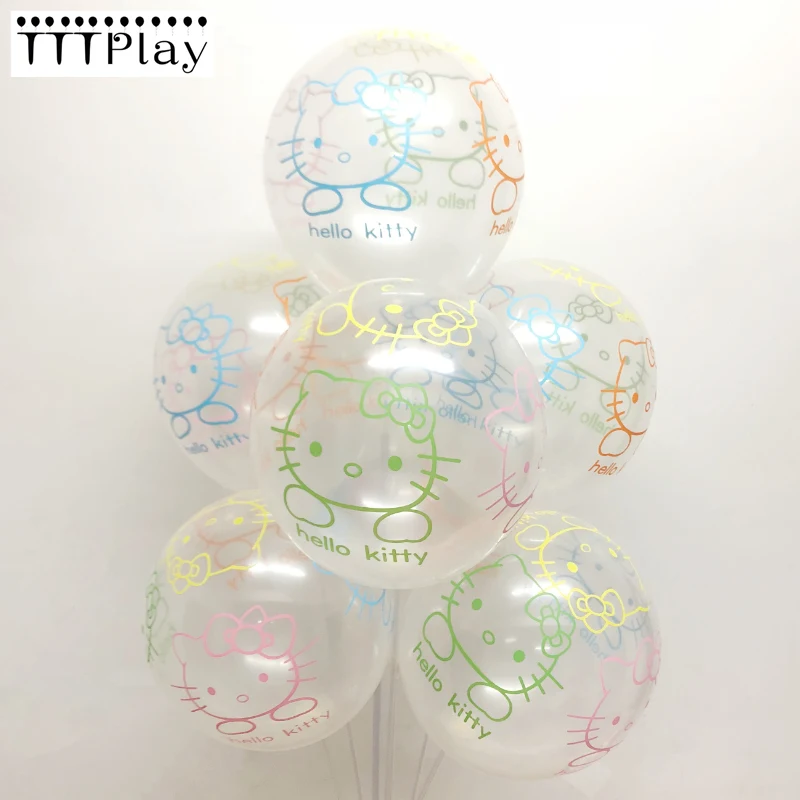 

20pcs 12inch Printed Hello kitty Balloons Inflatable Transparent Cartoon Latex Balloons Happy Birthday Party Decoration Supplies