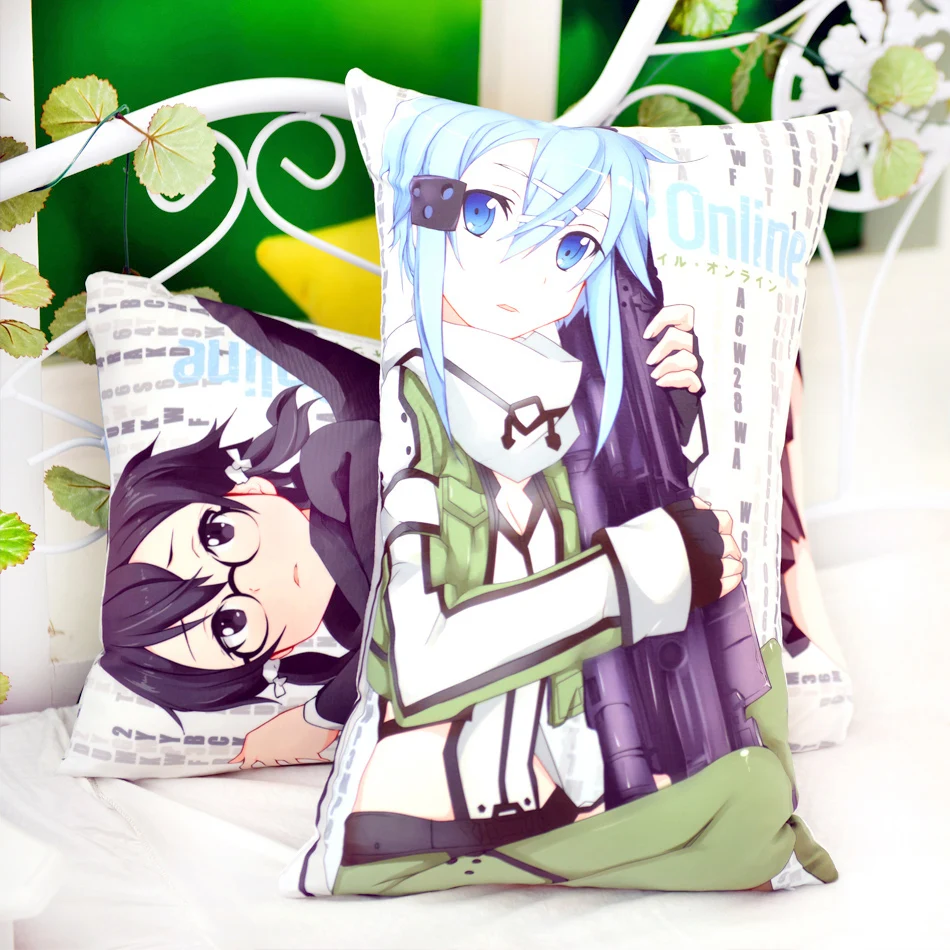 Японское аниме Sword Art Online SAO Hugging Body Back Pillow Asada Shino милые Мультяшные подушки для