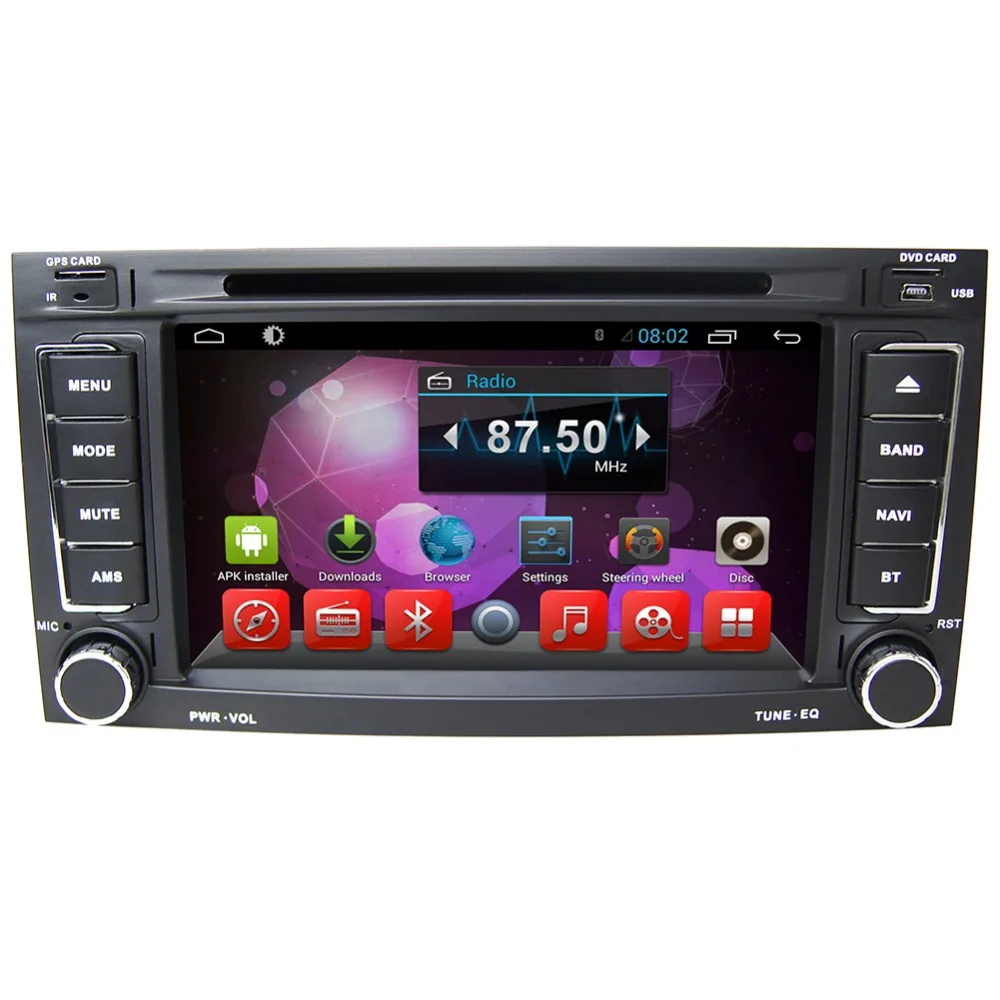 Excellent 7" HD 1024*600 4 Core Android Car DVD GPS Radio Video Player for Volkswagen VW Touareg T5 Transporter Multivan 2004-2011 1
