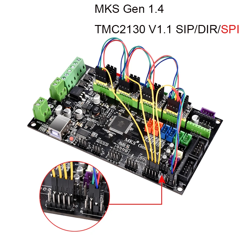 Плата управления для 3D принтера MKS Gen V1.4 поддержка TMC2130 V1.1 SPI TMC2208 A4988 DRV8825 драйвер