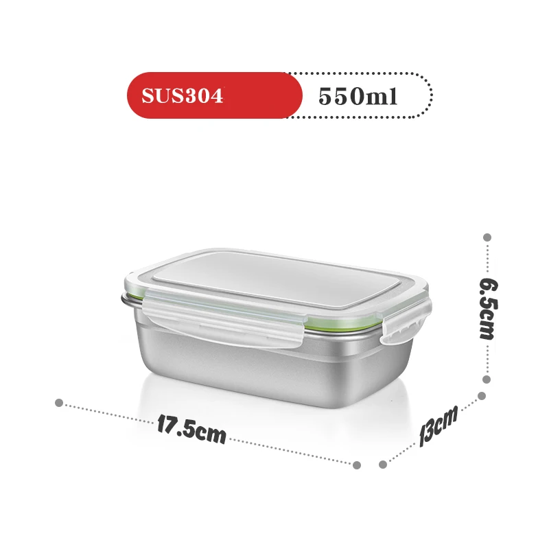 Stainless Steel Lunch Box with Cover SUS 304 Food container Keep fresh Lunch Box Inox Lunch box Bento lunch box micro onde (7)