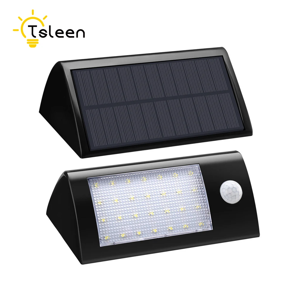 

TSLEEN 28 LED Solar Light luminaria Solar Outdoor Waterproof PIR Motion Sensor Luz Solar Power Lamp Garden Decoration Light