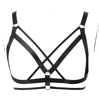 

Harness Tops Body Cage Bra Accessories Black Bondage Lingerie Elastic Adjust Belt Goth Harajuku Fashion Women Belts Costume