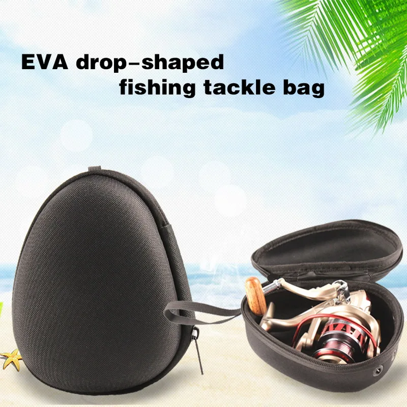 

Urijk Portable Fishing Reel Tool Protective Bag EVA Drop-shaped Fishing Accessories Pouch Bag Soft Small Size Tools Storage Box