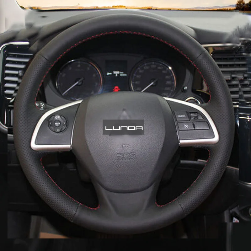 Кожаный чехол LUNDA для Mitsubishi Outlander 2013 2014 Mirage ASX L200|Чехлы на руль| |