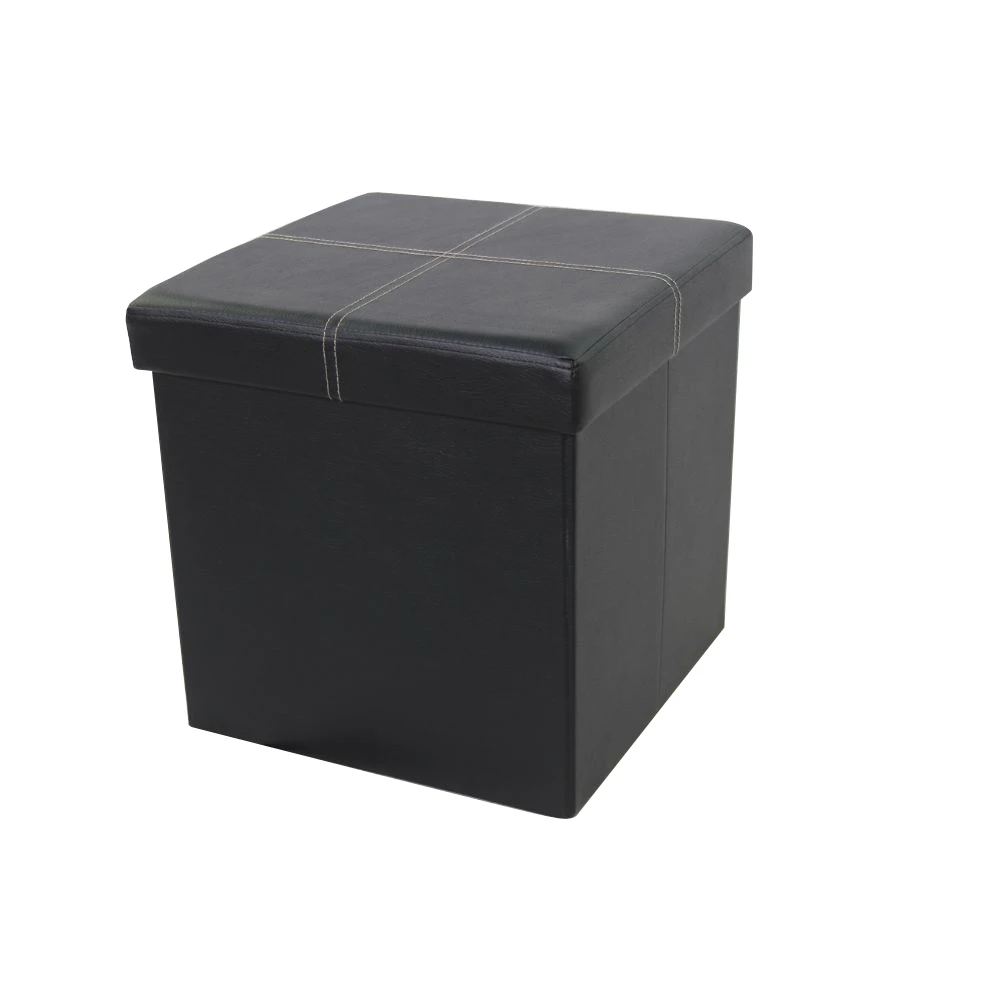 где купить Chic Black Foldable Storage Ottoman by Urban Port по лучшей цене