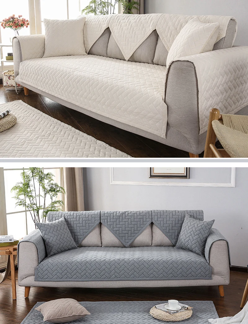 Сплошной цвет геометрическая форма чехол для дивана хлопок грязезащитный диван Защитная Подушка для домашнего животного собаки коврик чехол для дивана для гостиной